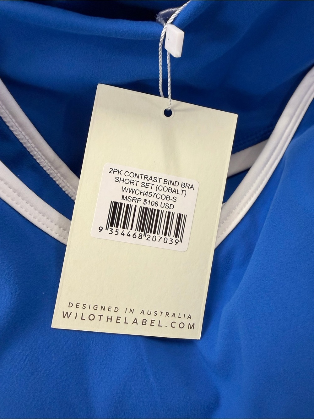 NWT WILO SET - biker shorts and sports bra- blue - Picture 3 of 3